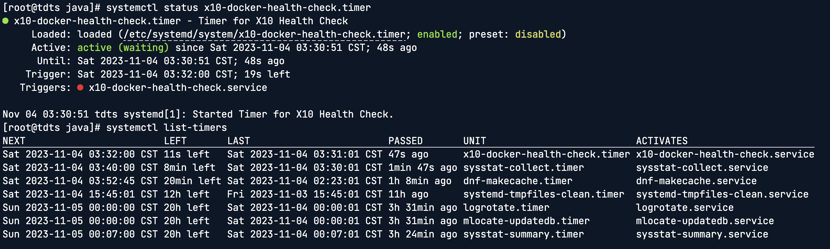 systemctl status example.timer
