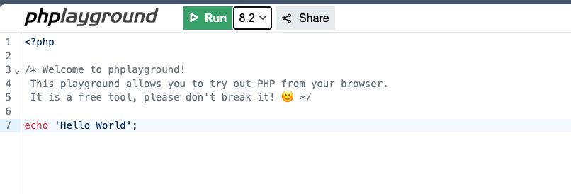 php playground
